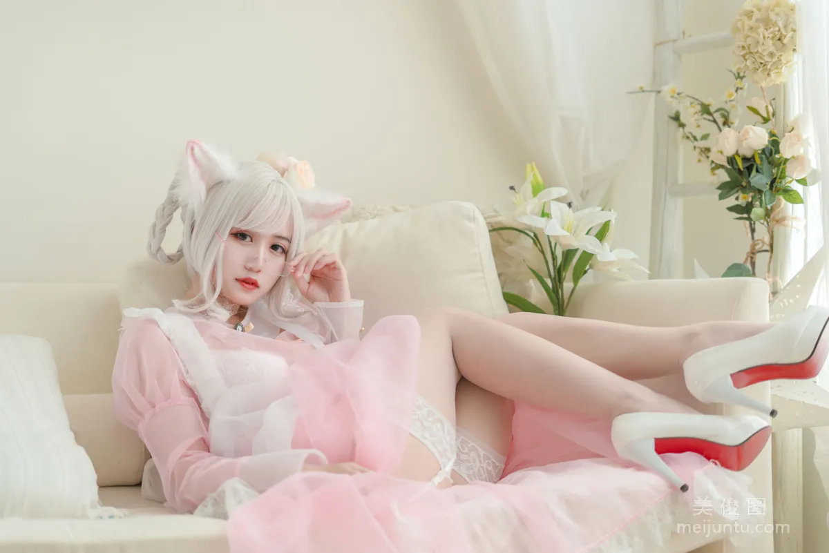 [網紅COSER] 小倉千代w - 透明粉色女仆 寫真集 7