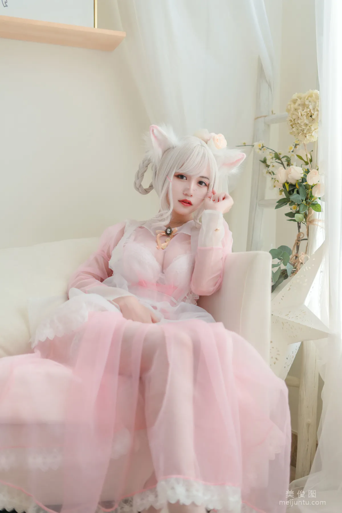 [網紅COSER] 小倉千代w - 透明粉色女仆 寫真集 6