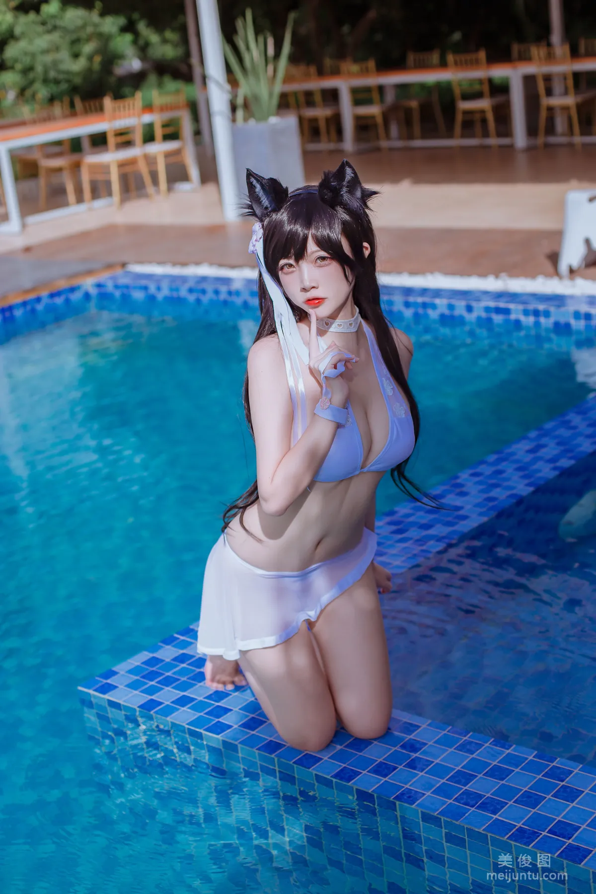[網紅COSER] 二佐Nisa - 犬之眷之碧藍愛宕 泳裝 寫真集 7