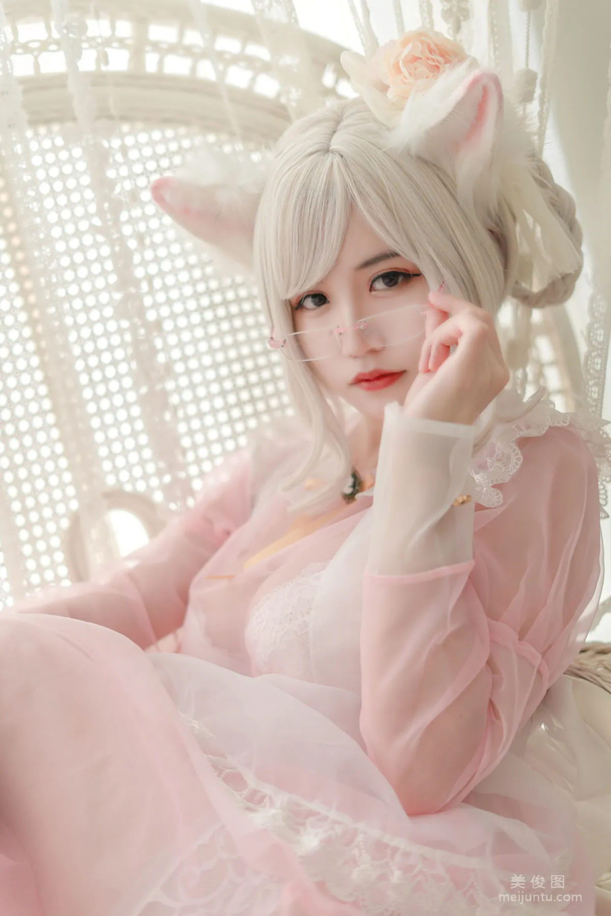 [網紅COSER] 小倉千代w - 透明粉色女仆 寫真集 17