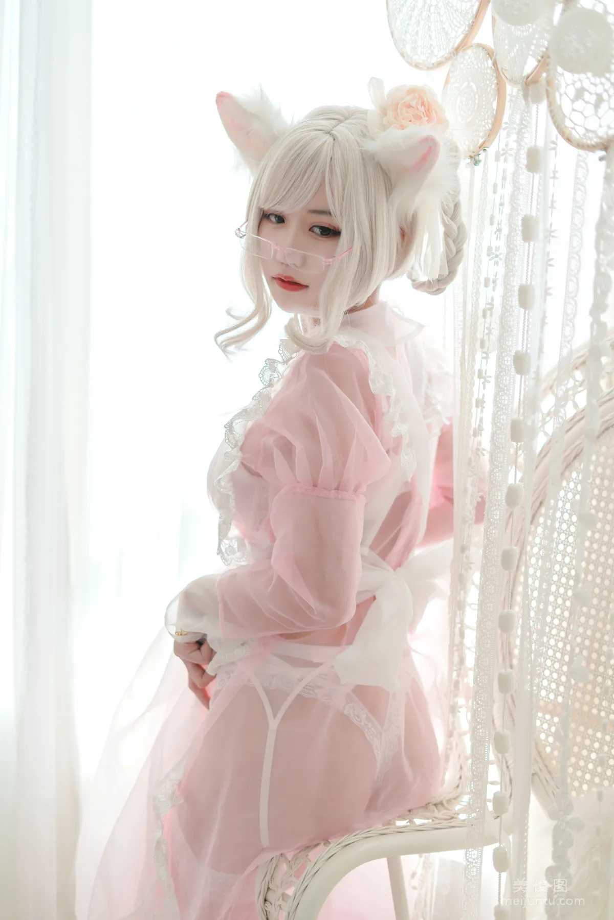 [網紅COSER] 小倉千代w - 透明粉色女仆 寫真集 5