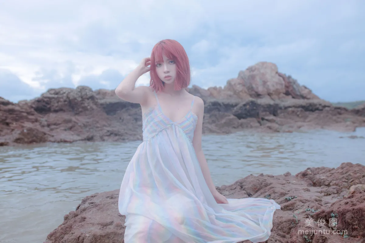 [網紅COSER] 瘋貓ss - 思緒之礁石人魚 寫真集 24