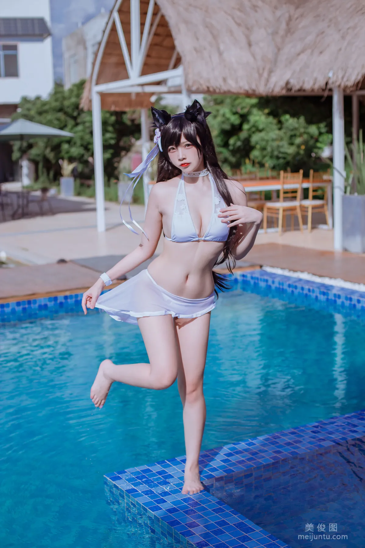 [網紅COSER] 二佐Nisa - 犬之眷之碧藍愛宕 泳裝 寫真集 11