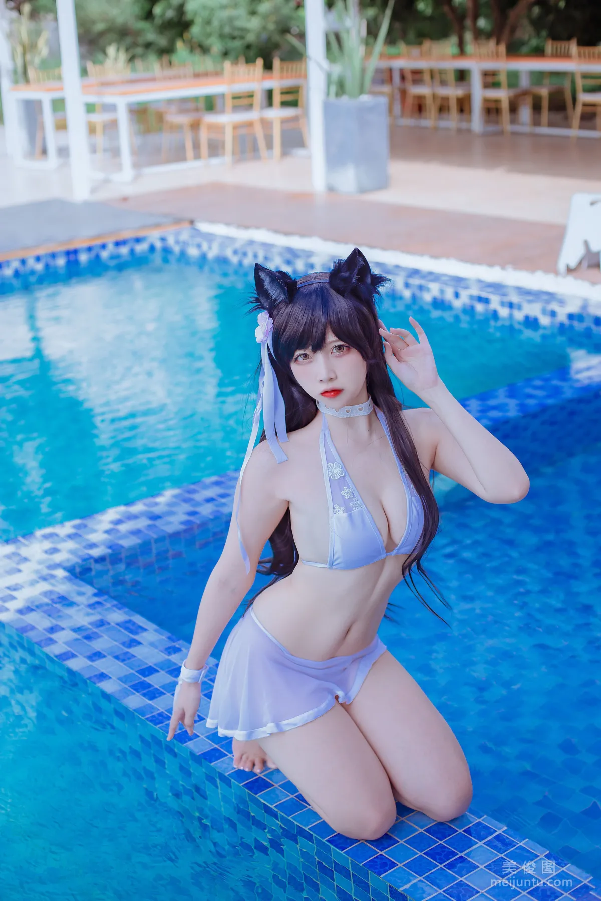 [網紅COSER] 二佐Nisa - 犬之眷之碧藍愛宕 泳裝 寫真集 2
