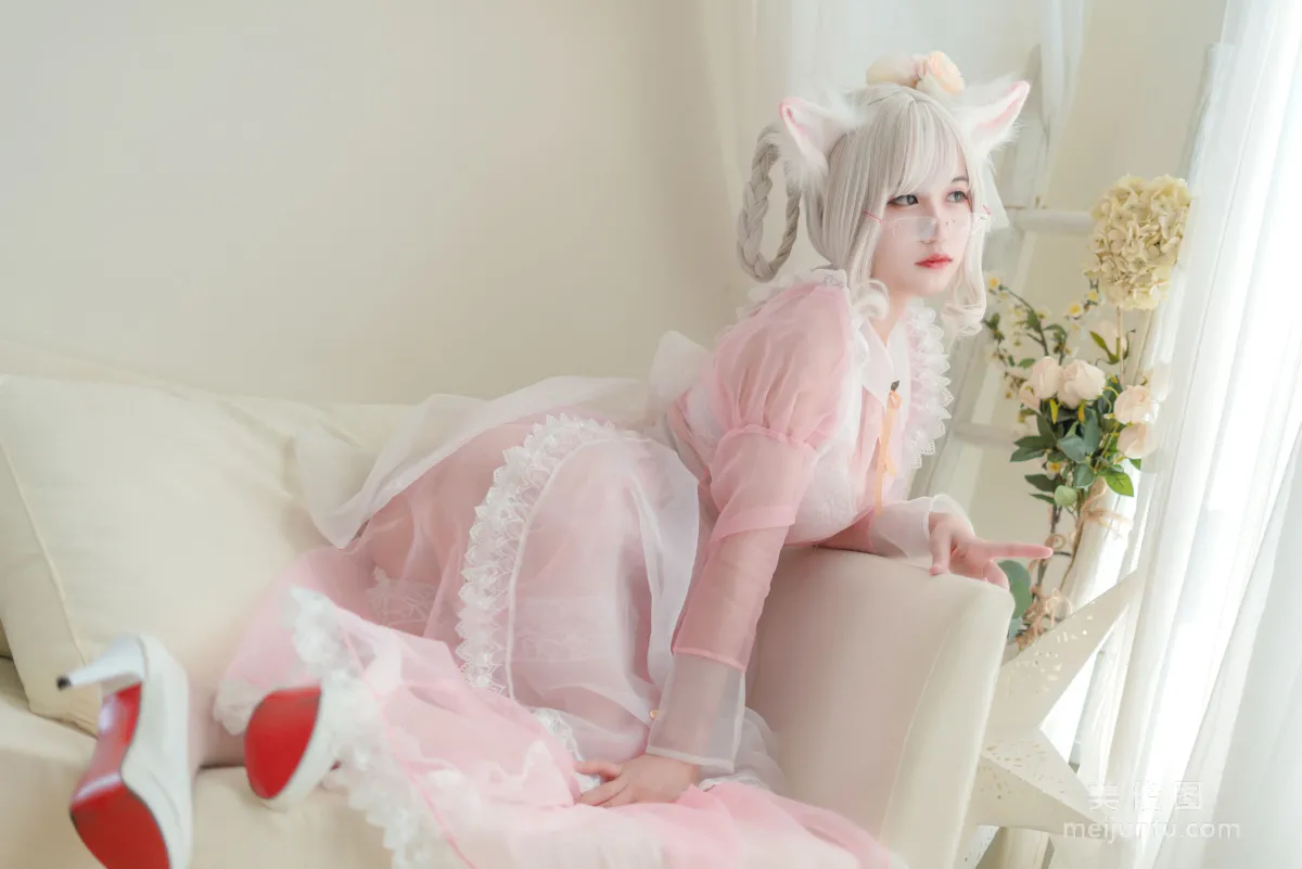 [網紅COSER] 小倉千代w - 透明粉色女仆 寫真集 3