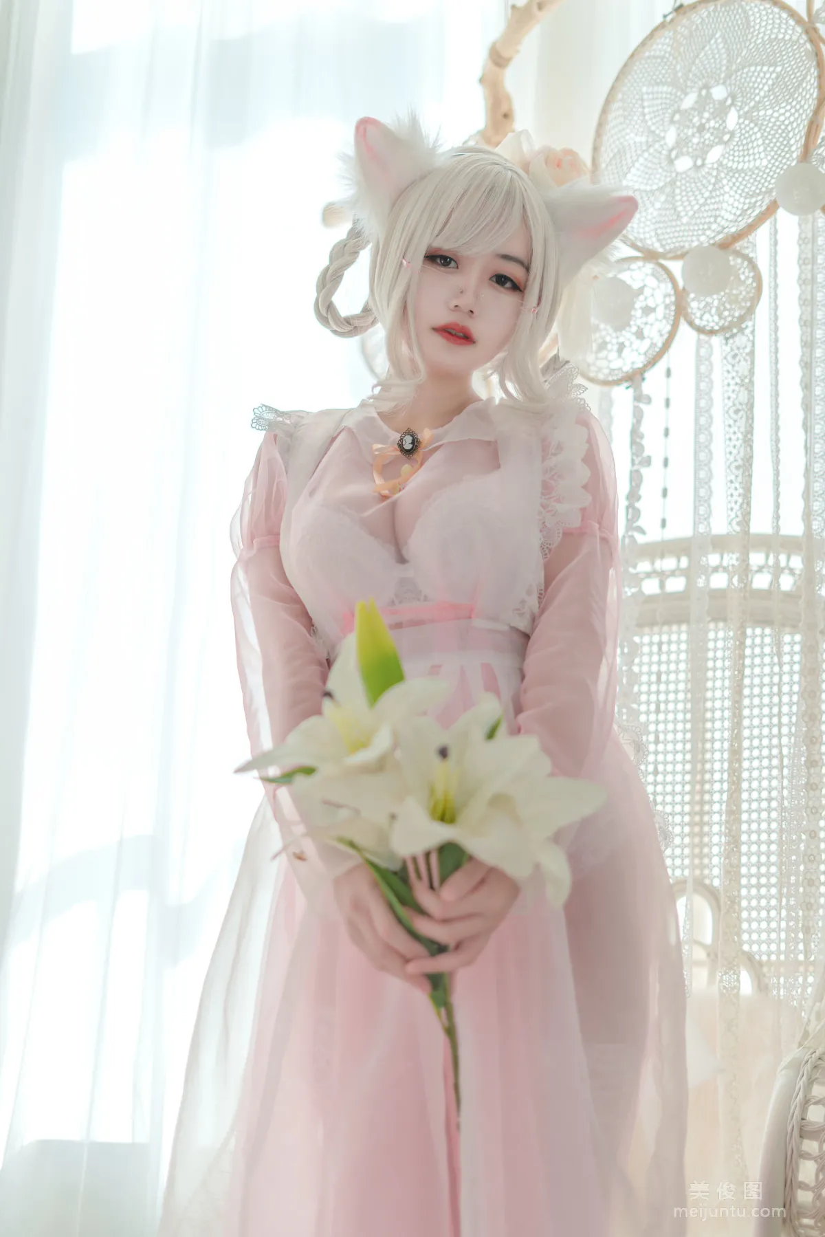 [網紅COSER] 小倉千代w - 透明粉色女仆 寫真集 11