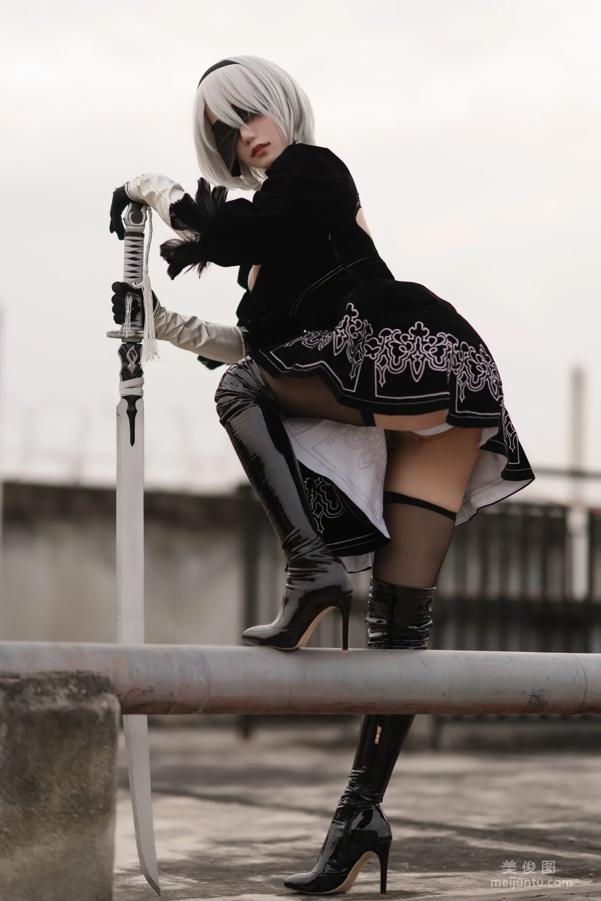 [網紅COSER] 動漫博主小倉千代w - 艦長 2B原皮 寫真集 7