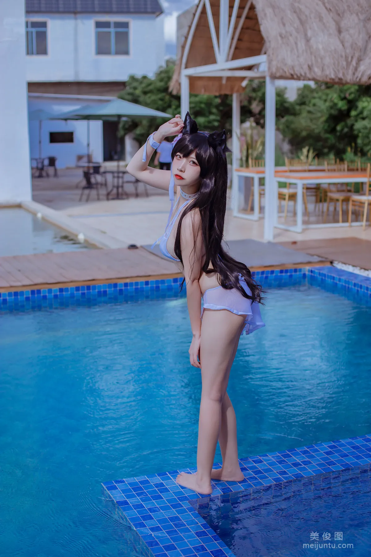 [網紅COSER] 二佐Nisa - 犬之眷之碧藍愛宕 泳裝 寫真集 4