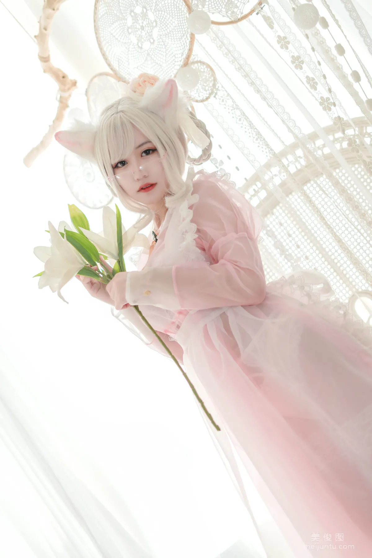 [網紅COSER] 小倉千代w - 透明粉色女仆 寫真集 10