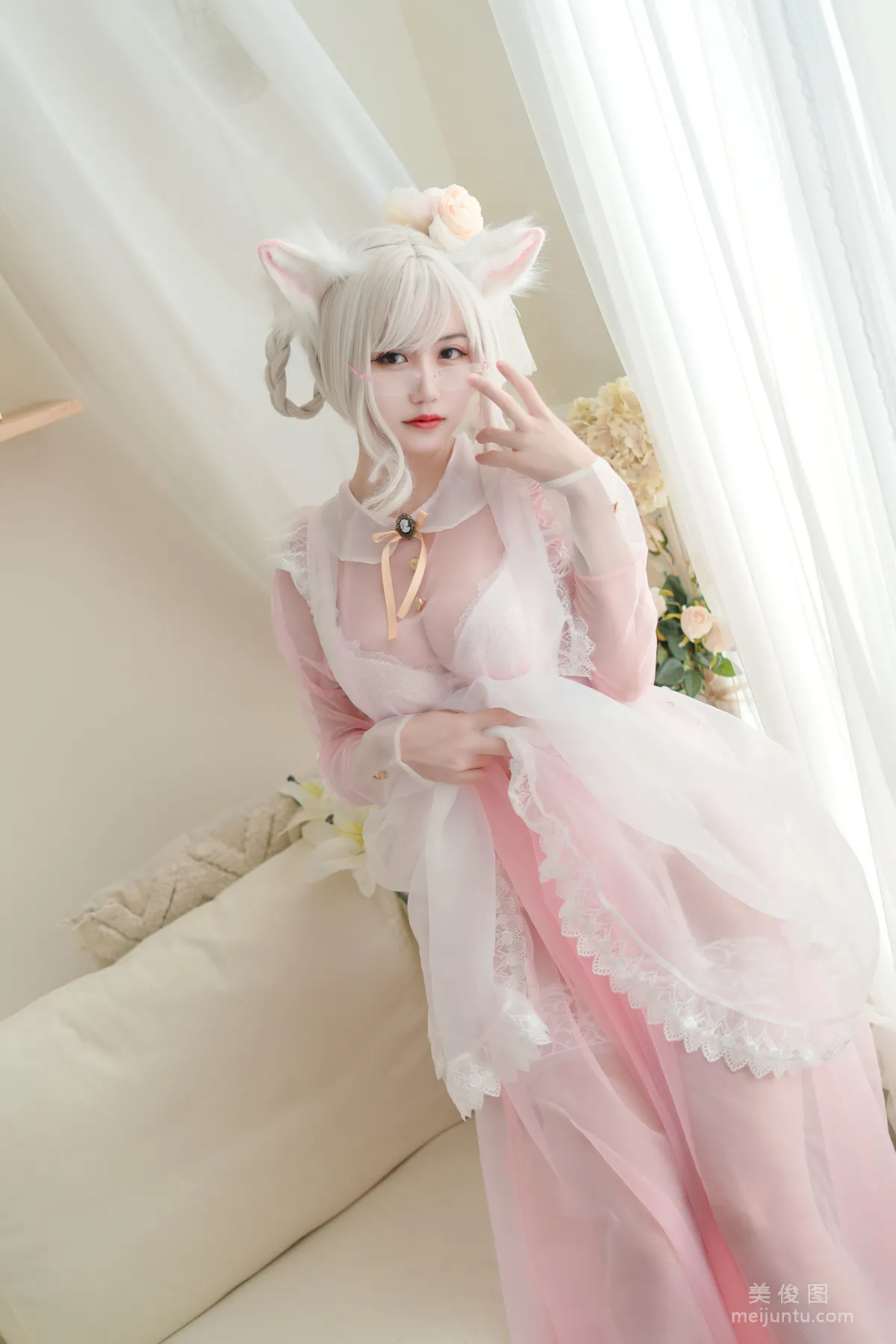 [網紅COSER] 小倉千代w - 透明粉色女仆 寫真集 4
