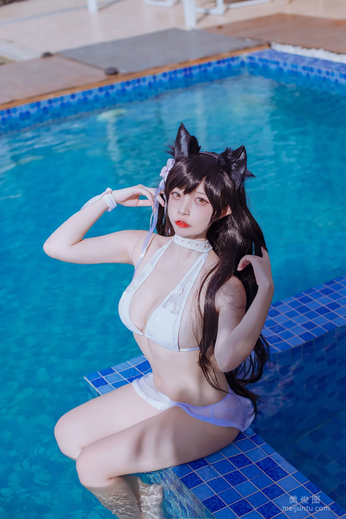 [網紅COSER] 二佐Nisa - 犬之眷之碧藍愛宕 泳裝 寫真集 14