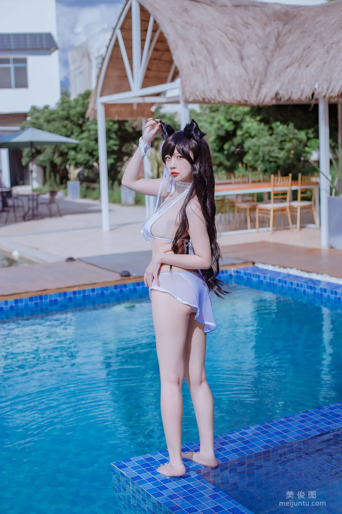 [網紅COSER] 二佐Nisa - 犬之眷之碧藍愛宕 泳裝 寫真集 9