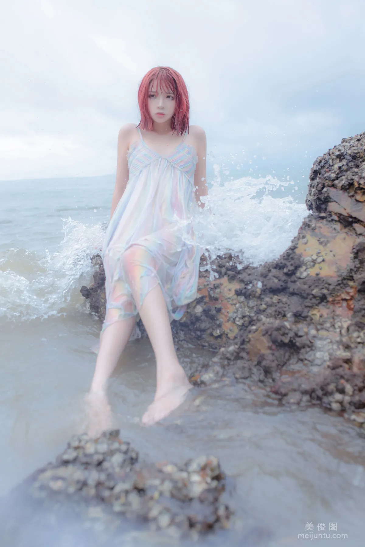 [網紅COSER] 瘋貓ss - 思緒之礁石人魚 寫真集 14
