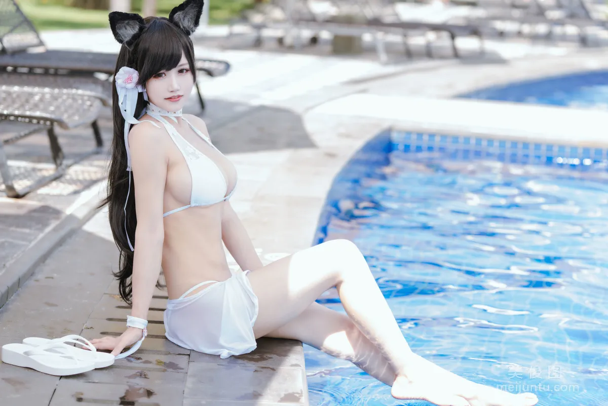 [網紅COSER] 動漫博主小倉千代w - 艦長愛宕泳裝 寫真集 13