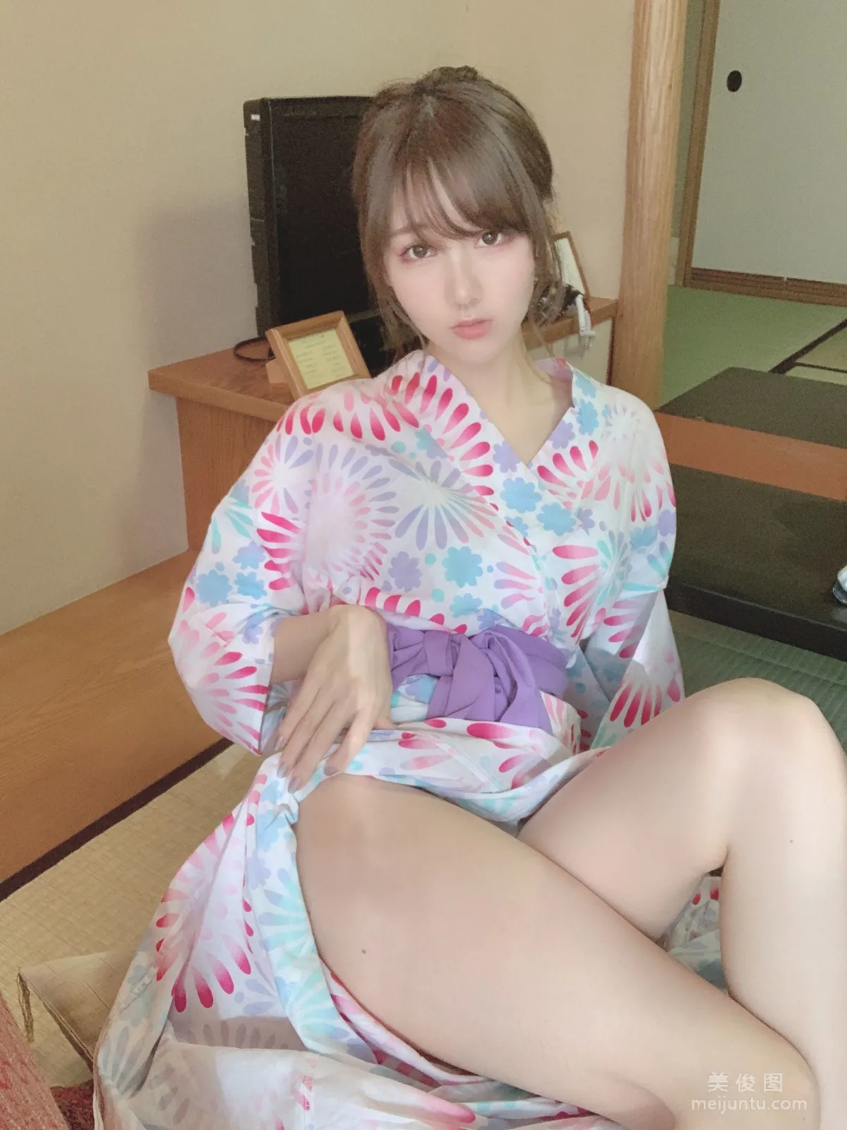 日本甜美COSERけんけん[fantia] 花火柄浴衣②(′∩ω・｀)ﾁﾗｯ!! 8