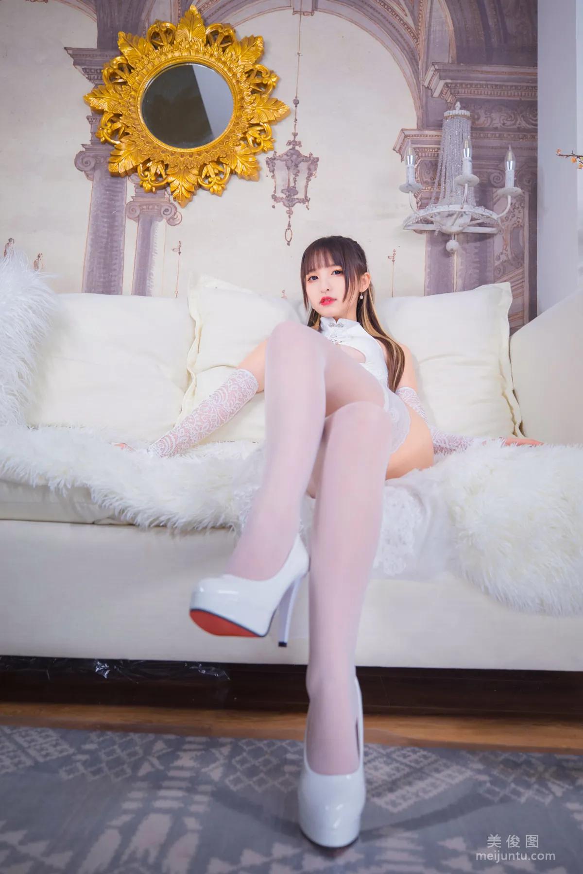 [網紅COSER] 神楽闆真冬之風と月-白旗袍 寫真集 66