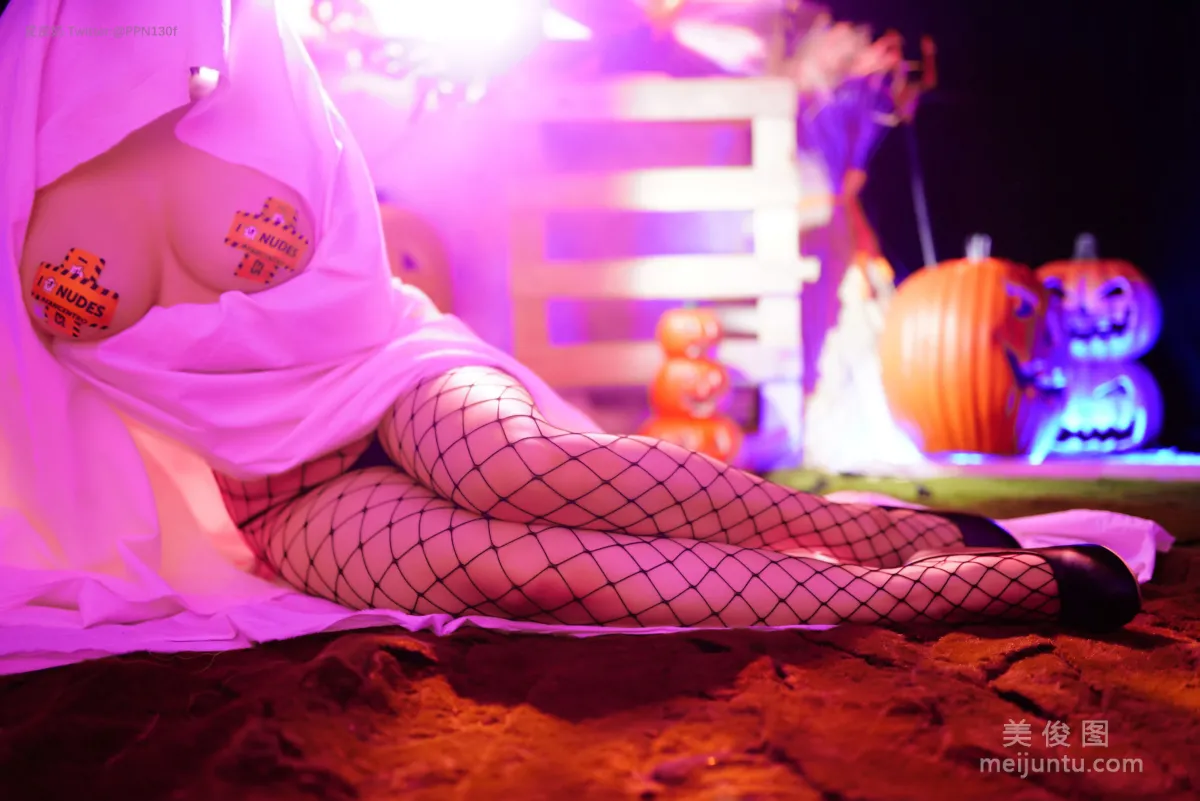 [網紅COSER] 皮皮奶可可愛了啦 - 萬聖節幽靈 寫真集 50