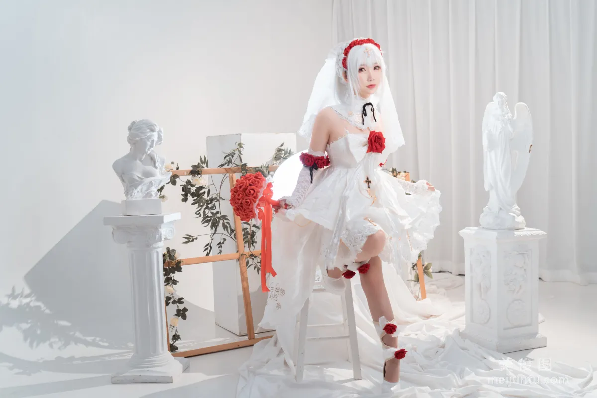 [網紅COSER] 面餅仙兒 - 德麗莎婚紗 寫真集 4