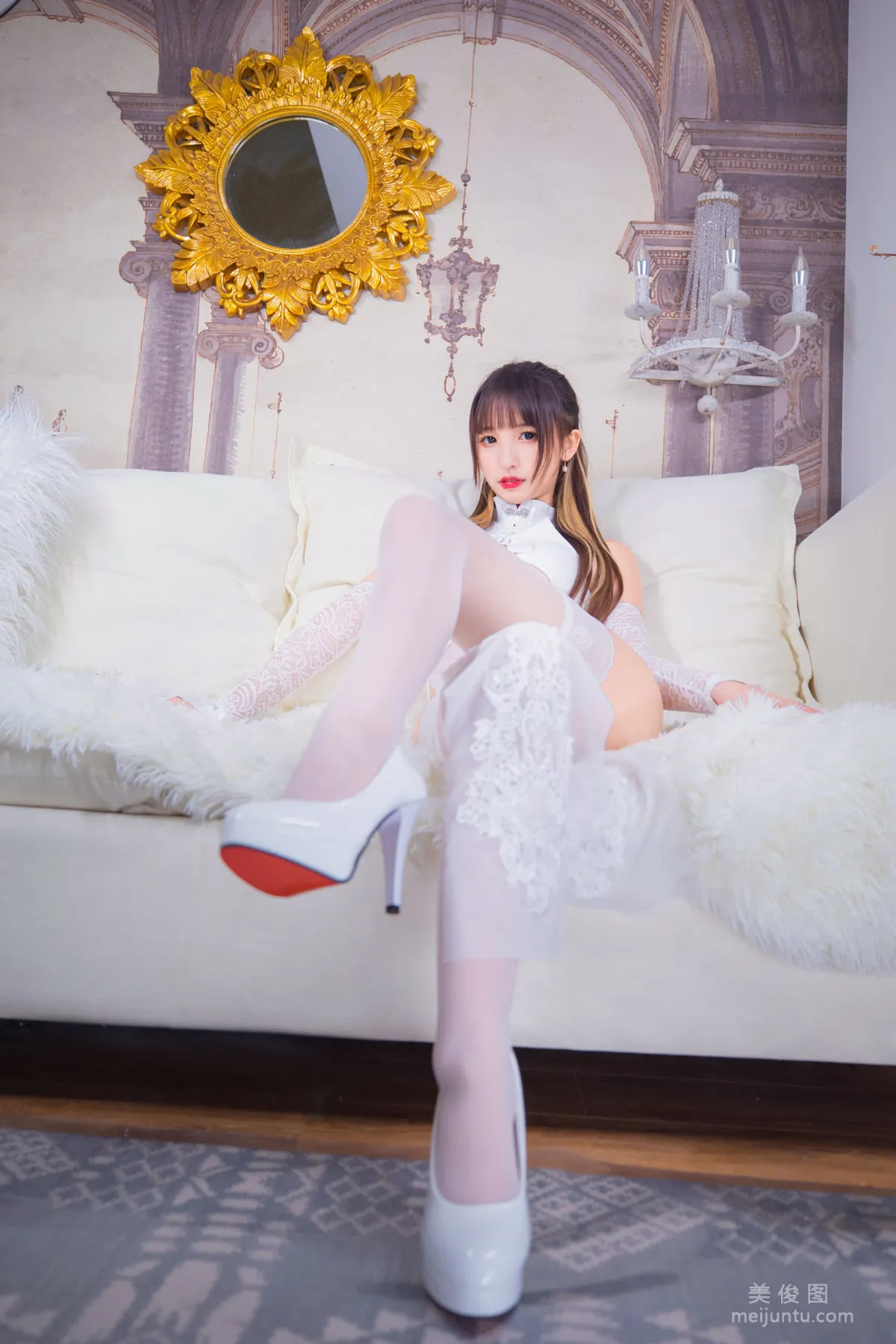 [網紅COSER] 神楽闆真冬之風と月-白旗袍 寫真集 67