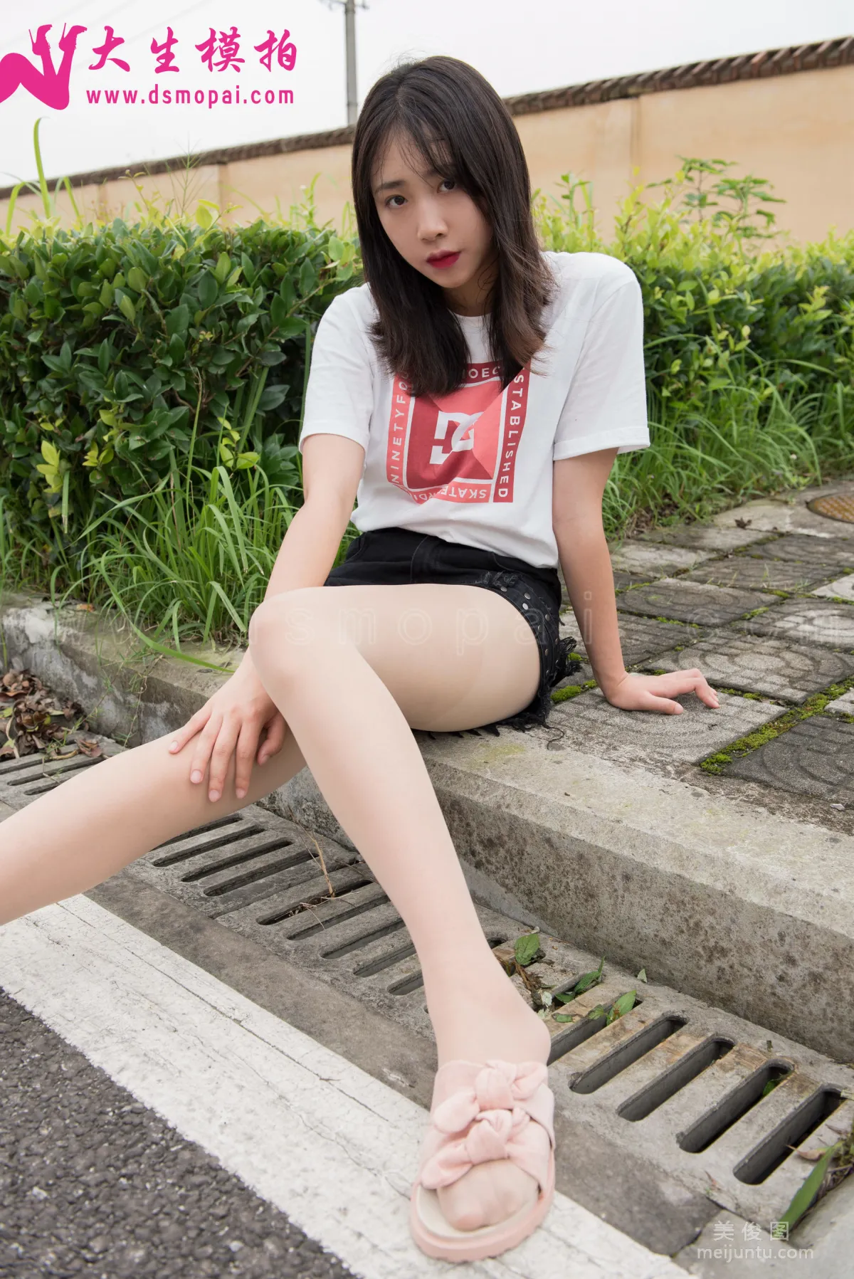 [大生模拍] No.136 珠珠 - 压马路的肉丝腿12