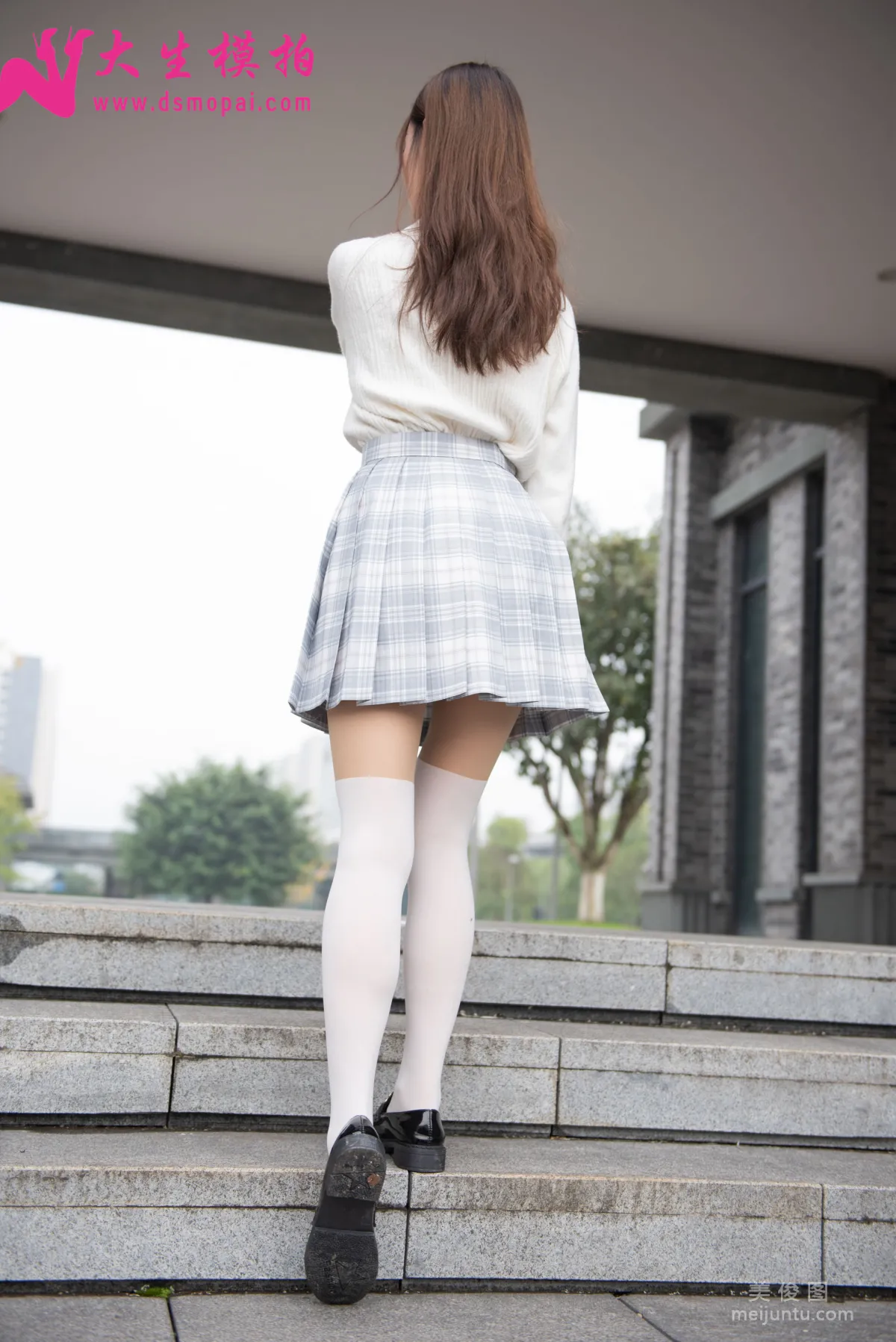 [大生模拍] No.160 軒軒 - JK拼接絲 31