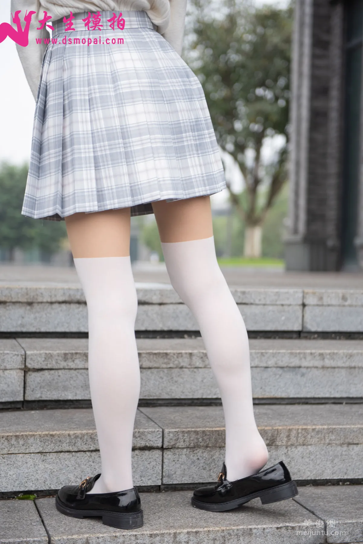 [大生模拍] No.160 軒軒 - JK拼接絲 30
