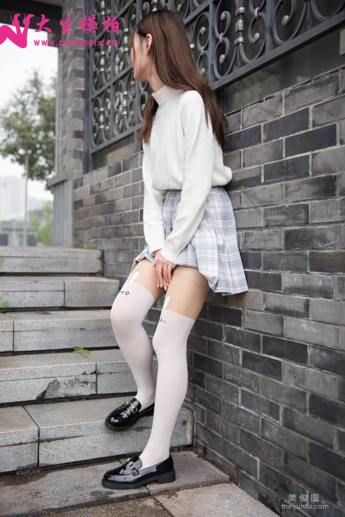 [大生模拍] No.160 軒軒 - JK拼接絲 5