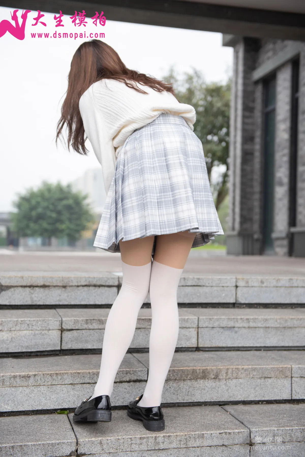 [大生模拍] No.160 軒軒 - JK拼接絲 27