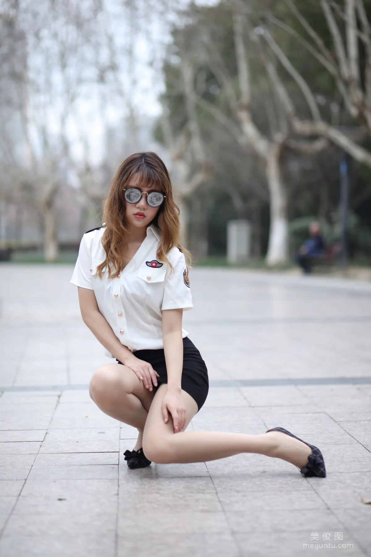 [奈絲] NO.116 高高 - 公園裡的制服肉絲 34