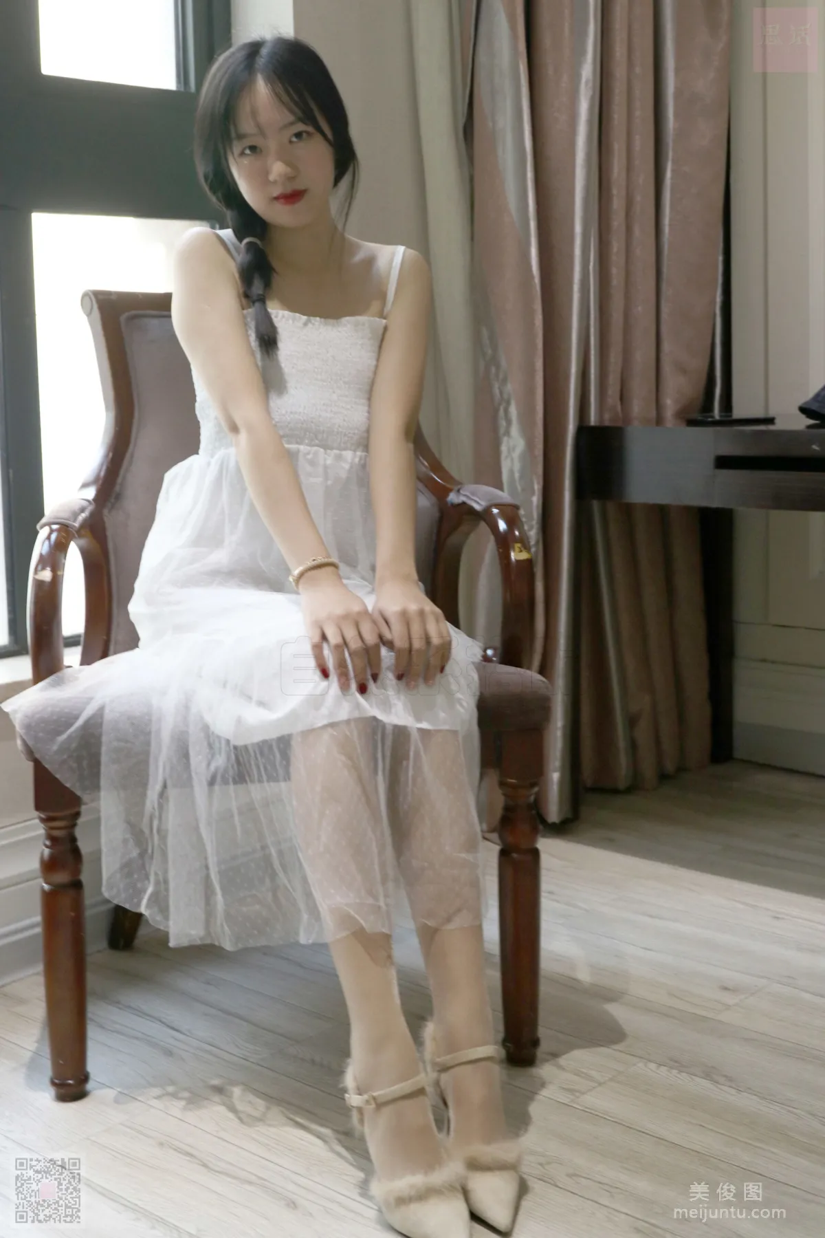 [思話SiHua] SH033 子琦 - 麻花辮女孩的白我連衣裙 56