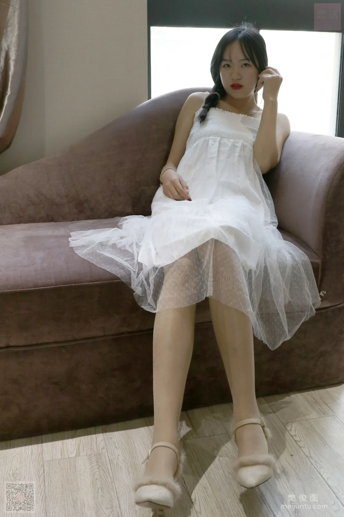 [思話SiHua] SH033 子琦 - 麻花辮女孩的白我連衣裙 13