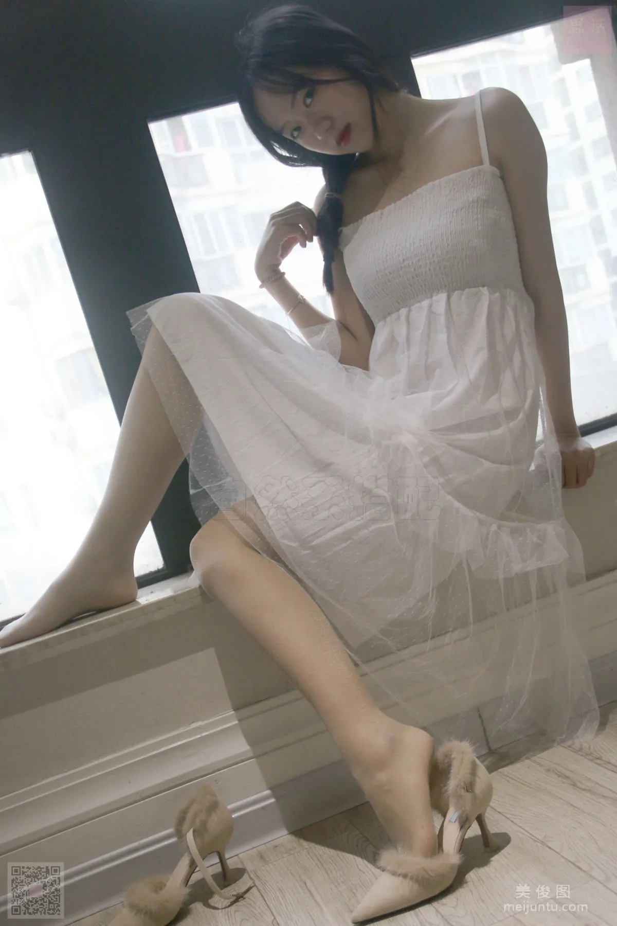 [思話SiHua] SH033 子琦 - 麻花辮女孩的白我連衣裙 66