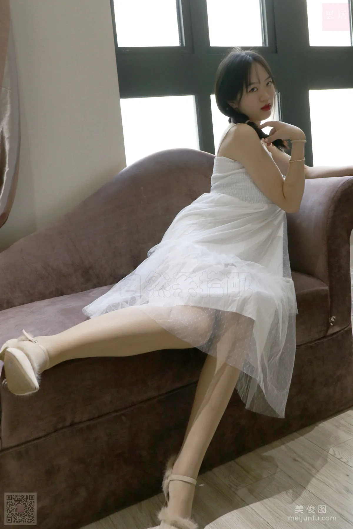 [思話SiHua] SH033 子琦 - 麻花辮女孩的白我連衣裙 78