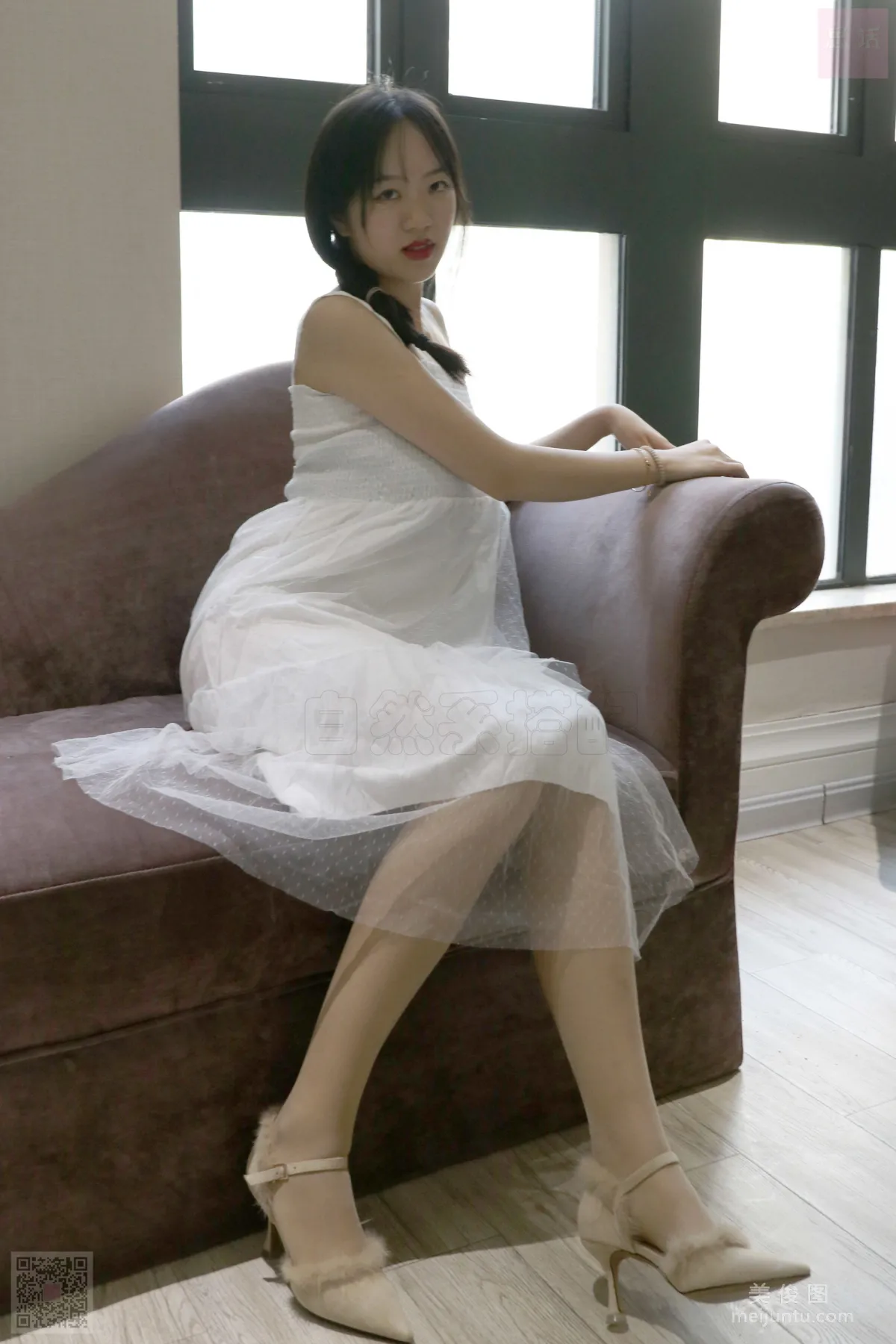 [思話SiHua] SH033 子琦 - 麻花辮女孩的白我連衣裙 67