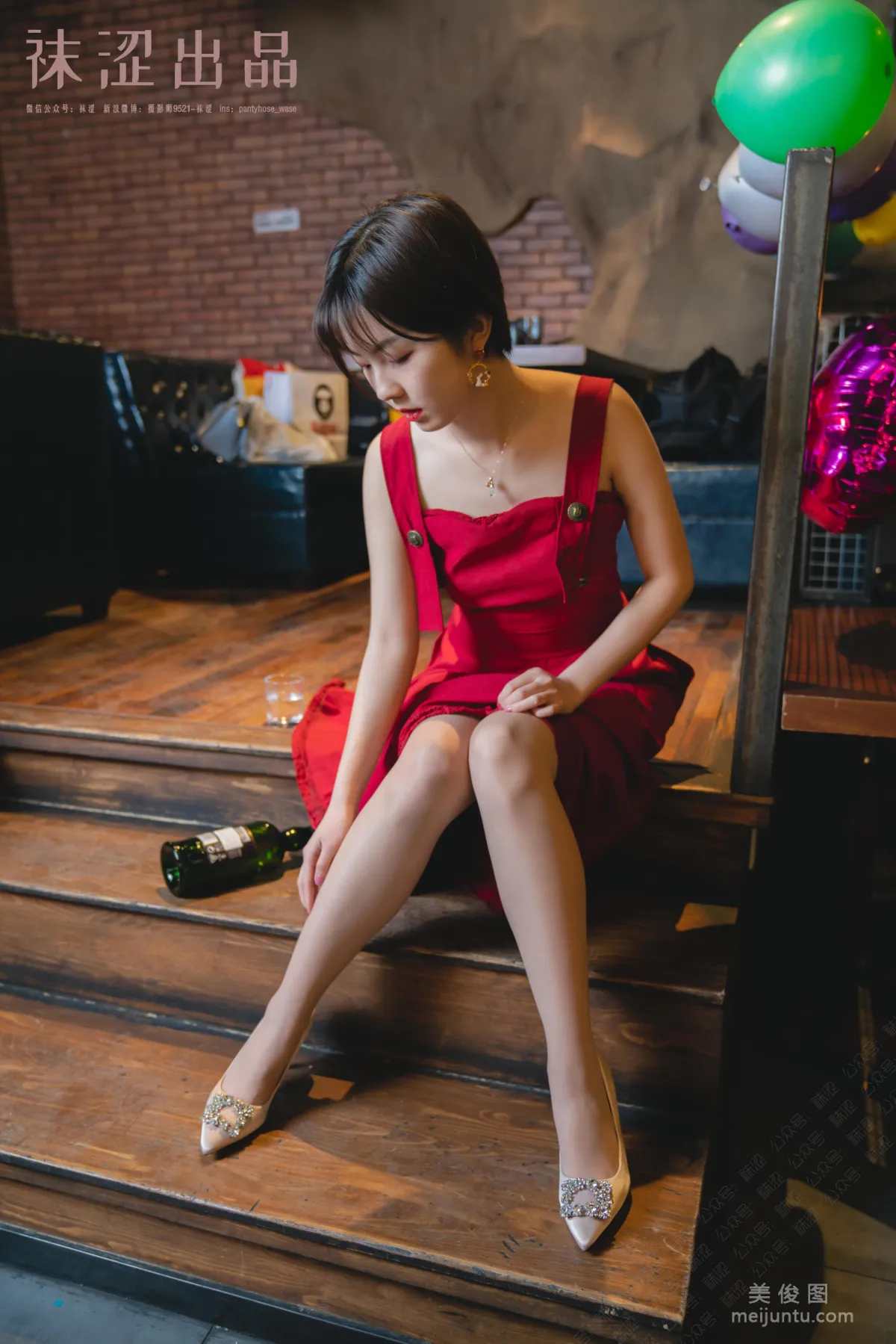 [襪澀] VOL.057 暖暖 - 紅色長裙 26