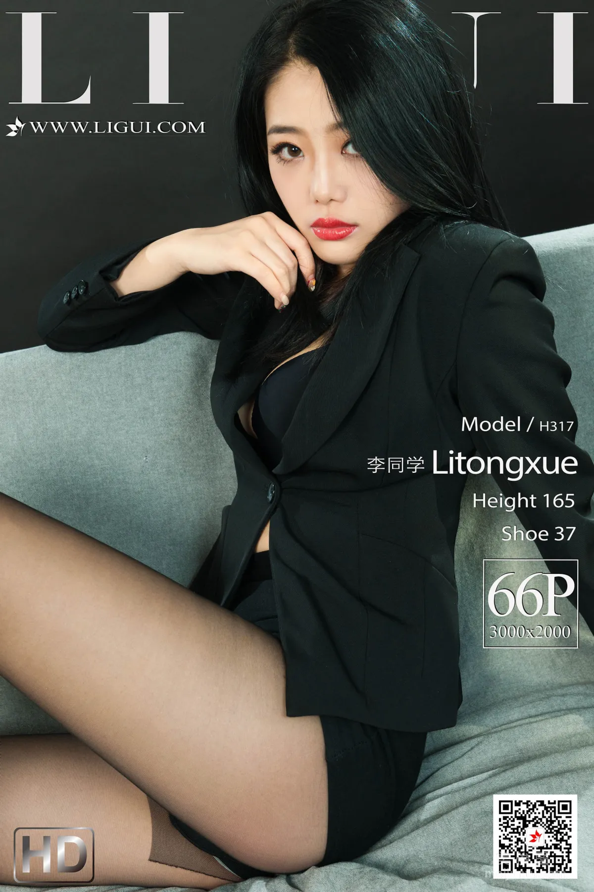[丽柜Ligui] Model 李同学 - 黑丝OL美腿玉足1