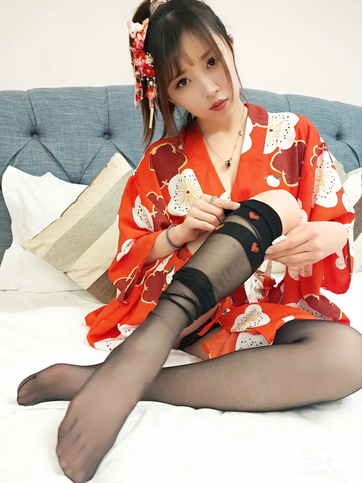 [Cosplay] 小女巫露娜 - 和服桃心黑色長筒襪 20