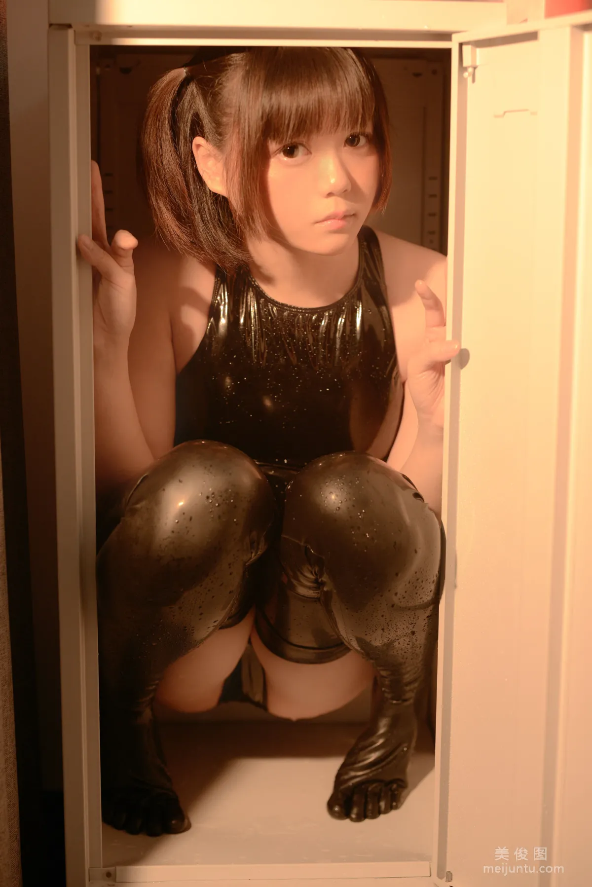 [Cosplay] Vol.18 きょう肉肉 - Latex Catsuit Girl ラテックス 44