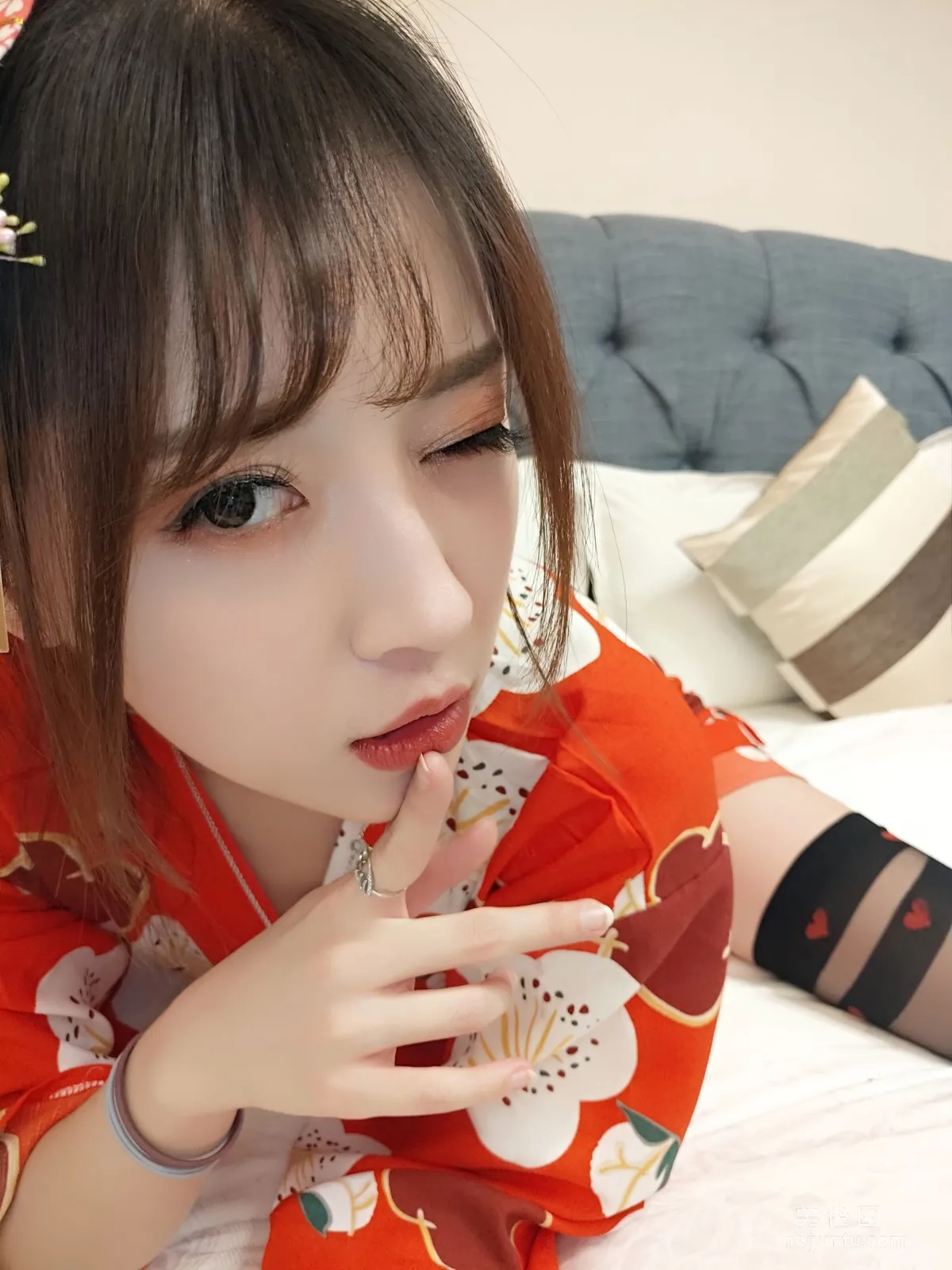 [Cosplay] 小女巫露娜 - 和服桃心黑色長筒襪 12
