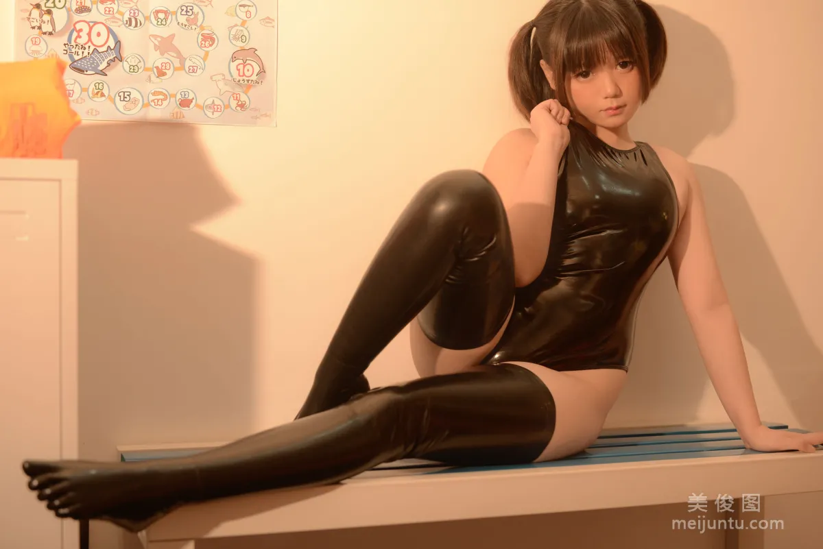 [Cosplay] Vol.18 きょう肉肉 - Latex Catsuit Girl ラテックス 24