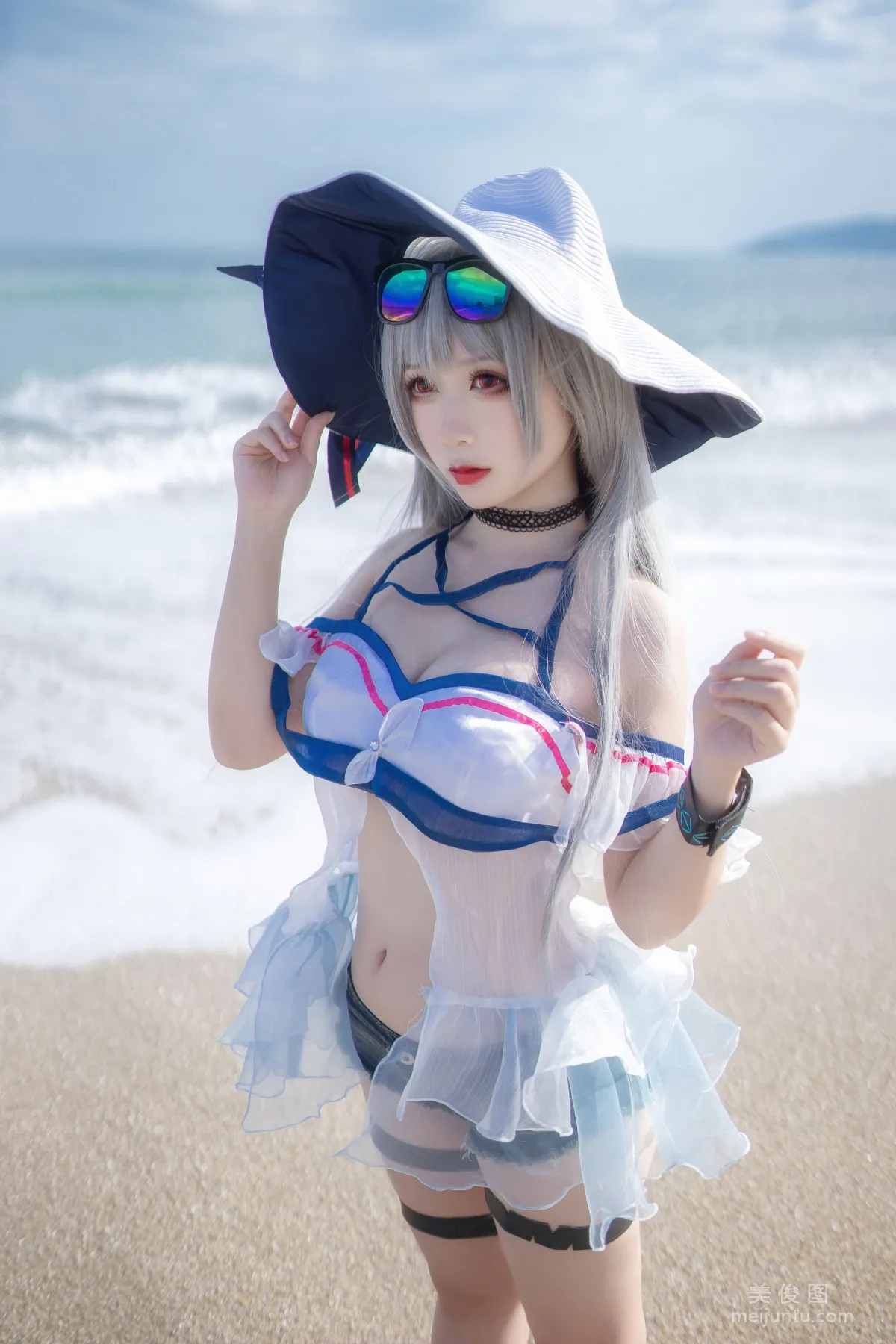 [Cosplay] 櫻落醬w - 斯卡蒂泳裝 1