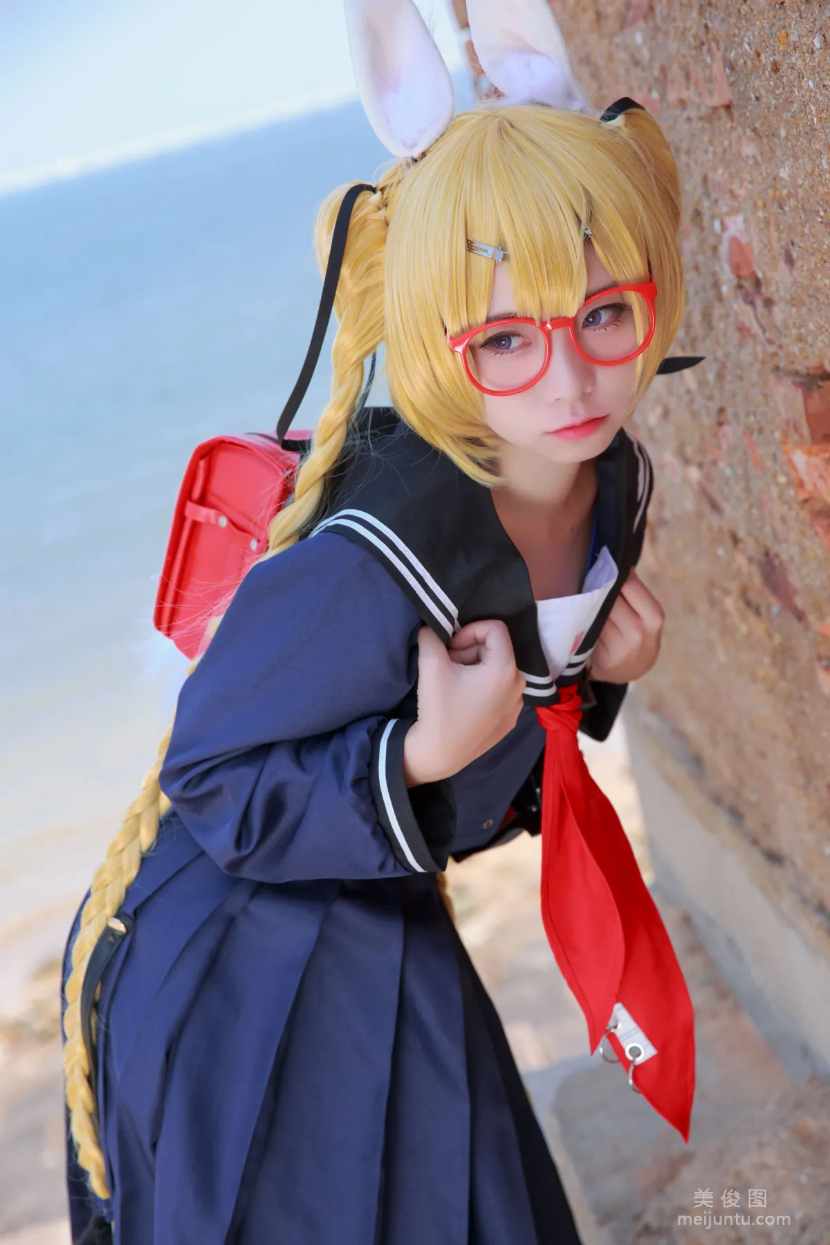 [網紅COSER寫真] 動漫博主G44不會受傷 - 旋風校服 5