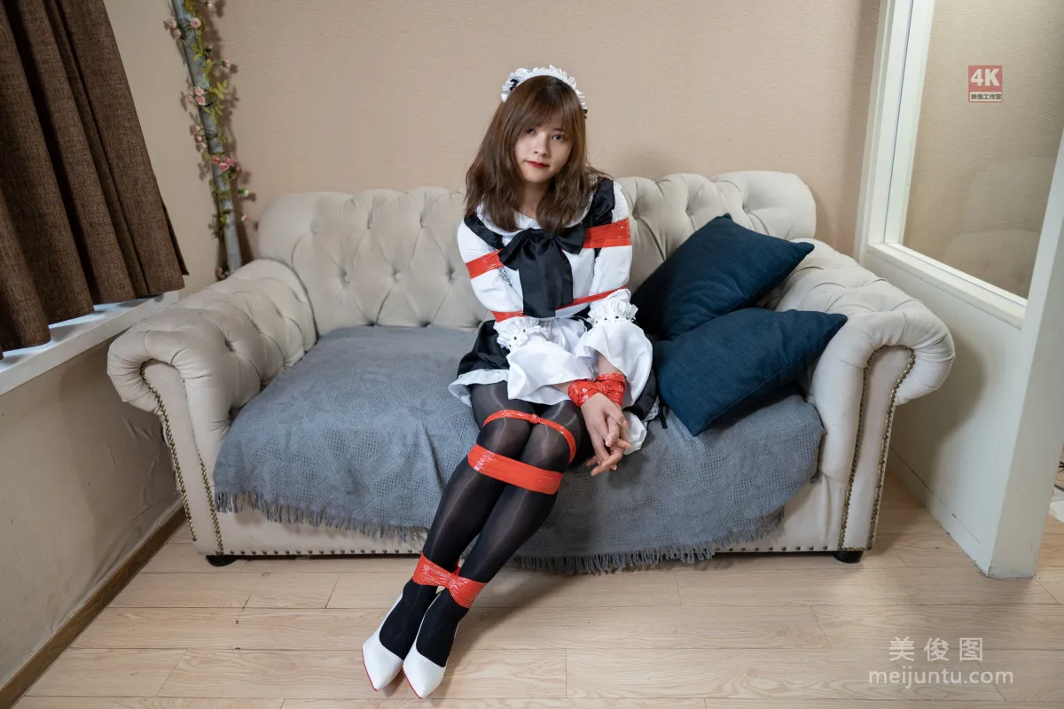 [麗櫃Ligui] 網絡麗人 Model 奈奈《女仆與紅膠帶》 47