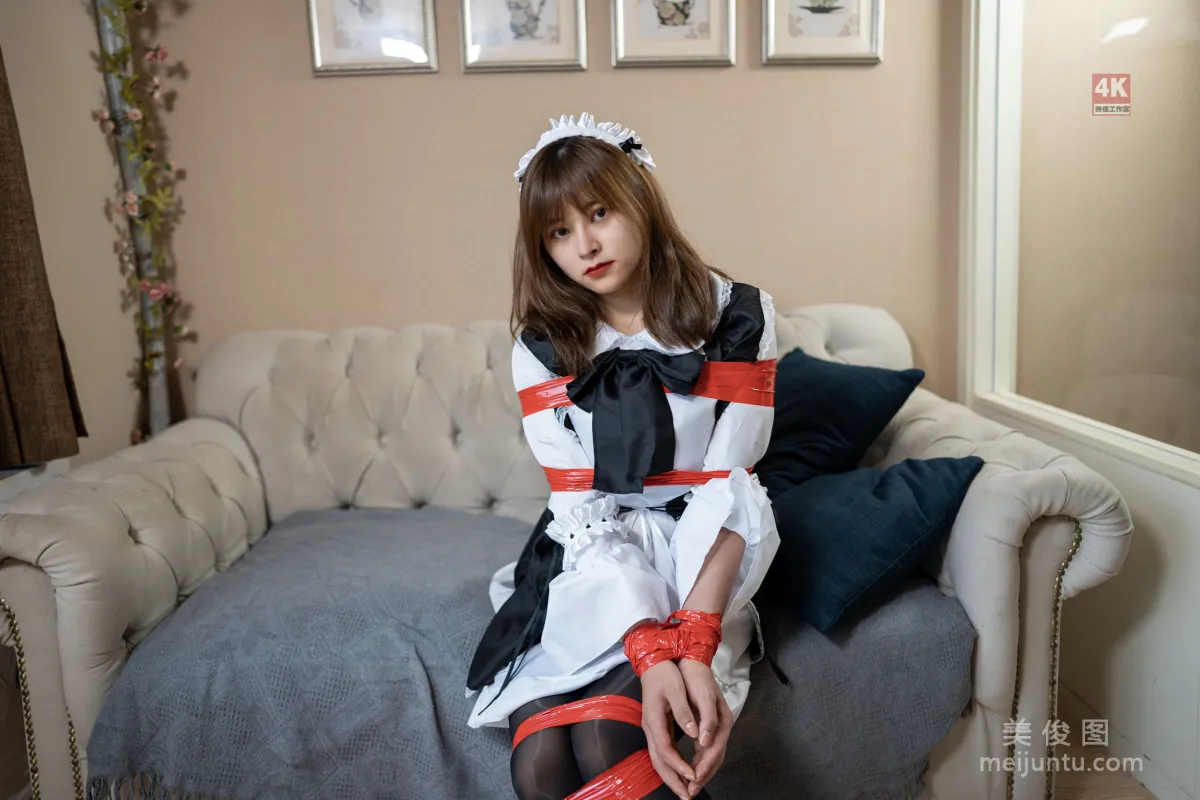 [麗櫃Ligui] 網絡麗人 Model 奈奈《女仆與紅膠帶》 16