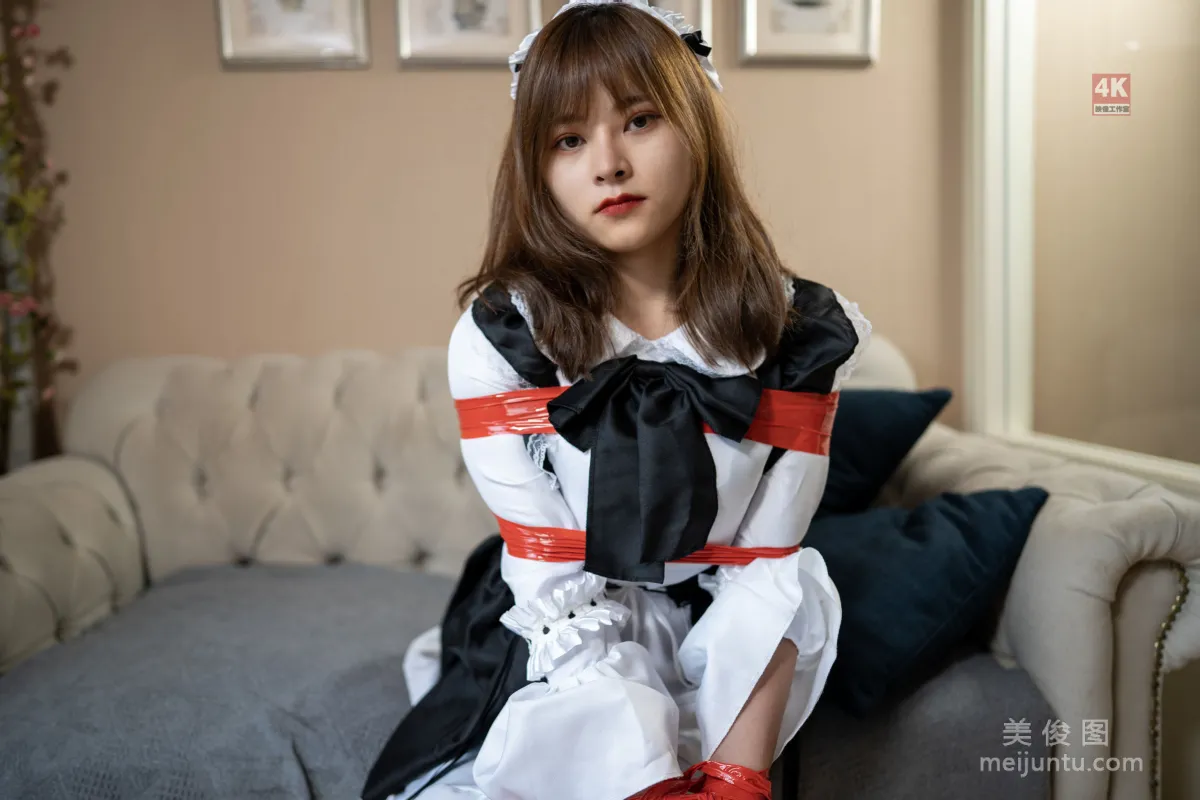 [麗櫃Ligui] 網絡麗人 Model 奈奈《女仆與紅膠帶》 14