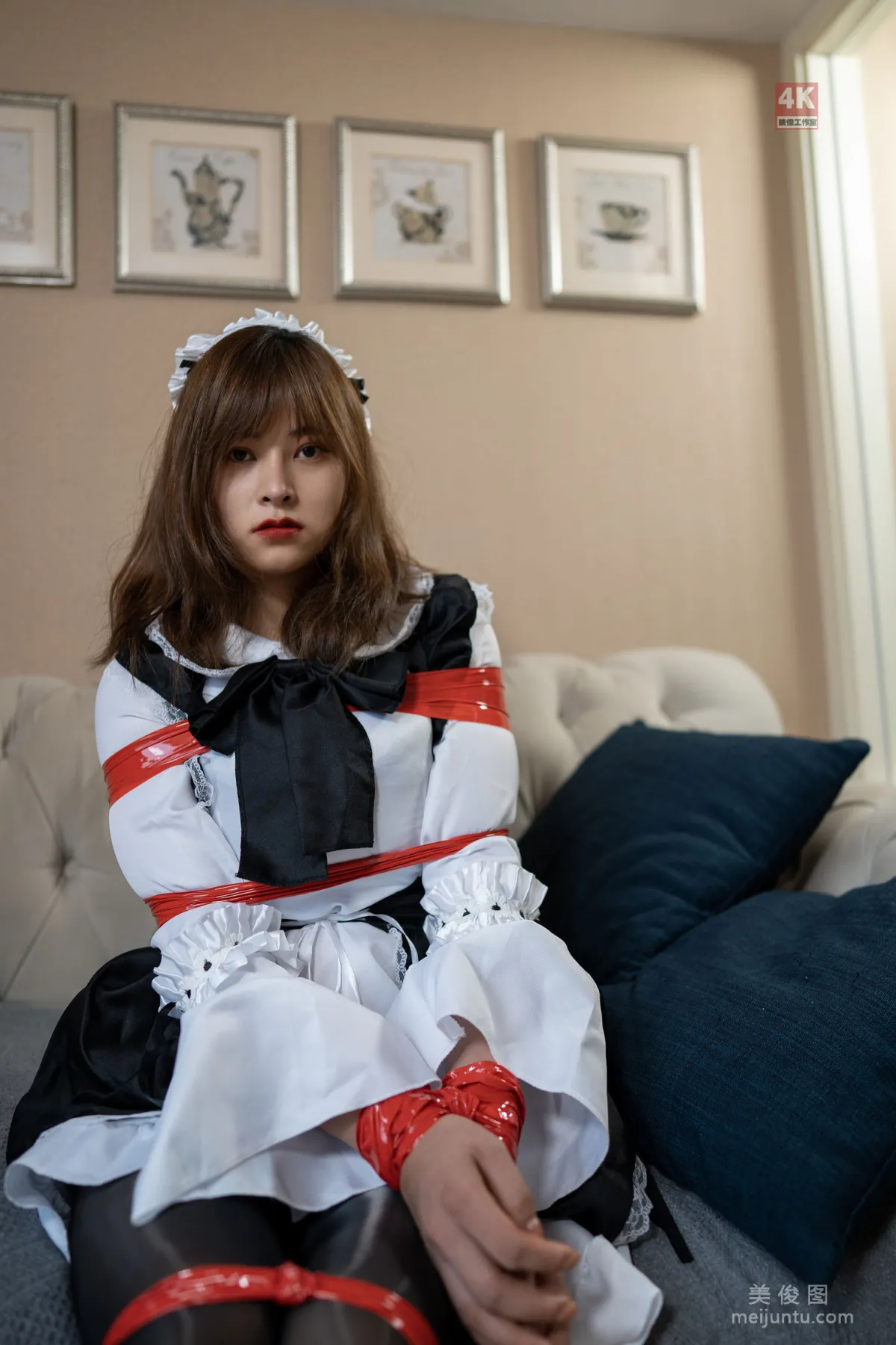 [麗櫃Ligui] 網絡麗人 Model 奈奈《女仆與紅膠帶》 55