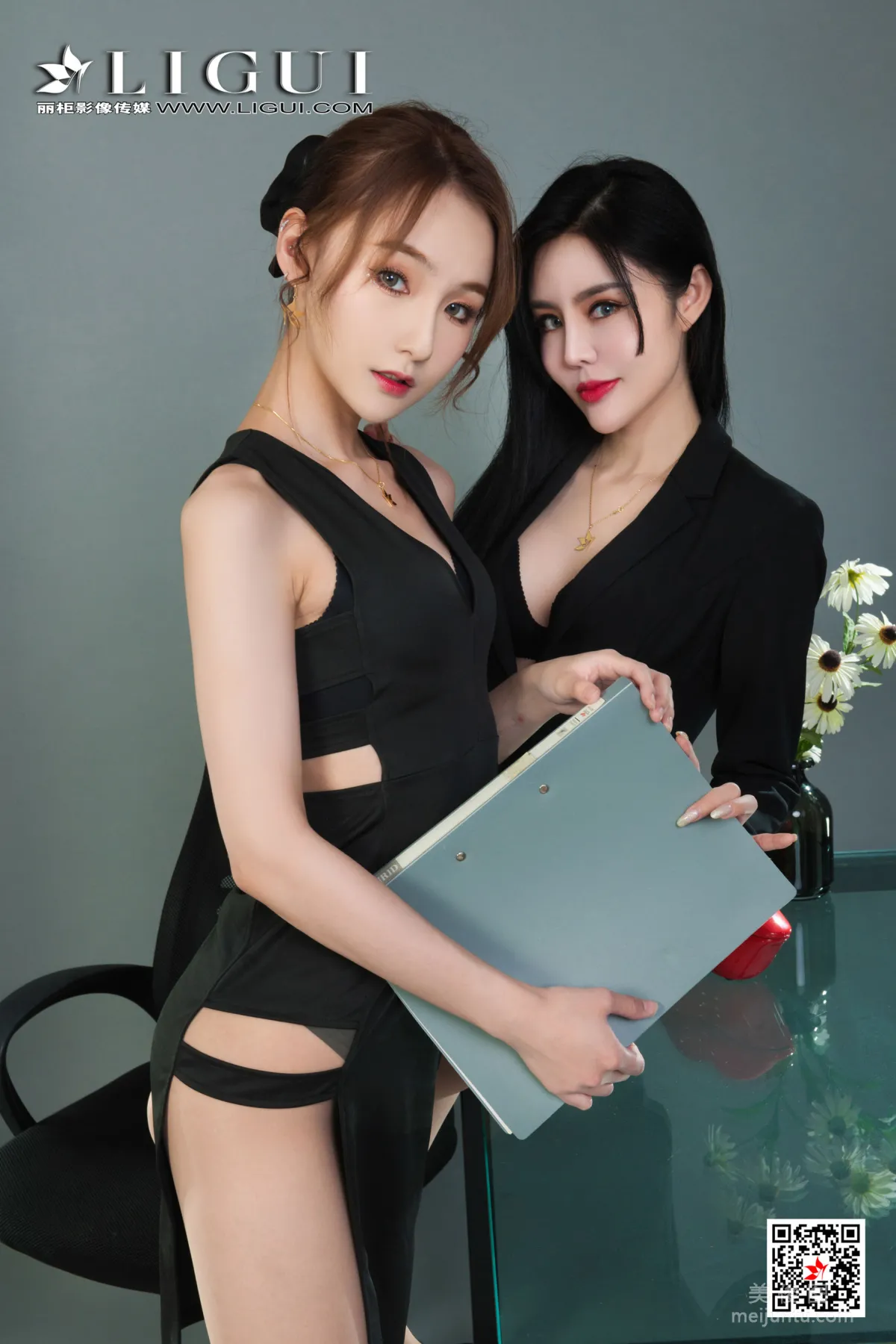 [丽柜Ligui] Model 凉儿&心心 《双生花-职场情丝》3