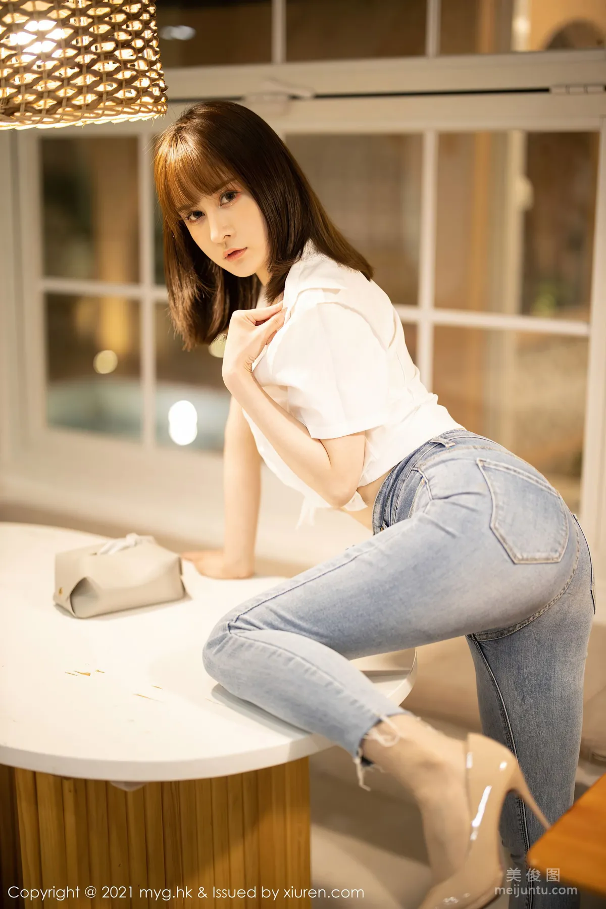 [美媛館MyGirl] Vol.540 蔡文钰Abby - 經典的白襯衫與直爽牛仔褲 7