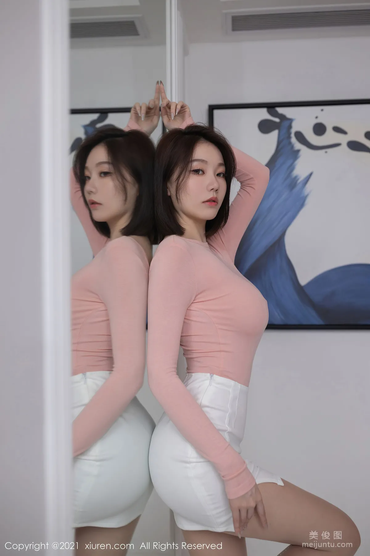 [秀人XiuRen] No.3571 安然Maleah - 粉色衣服主題寫真 10