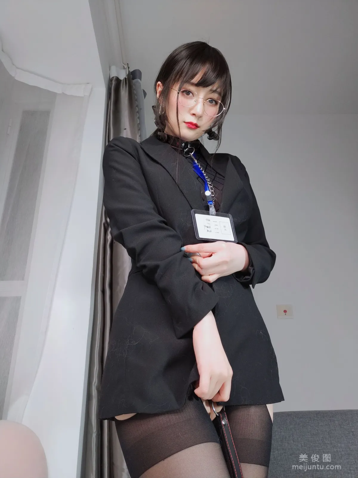 [網紅寫真] Coser小姐姐白銀 - 黑絲情趣 套圖 52